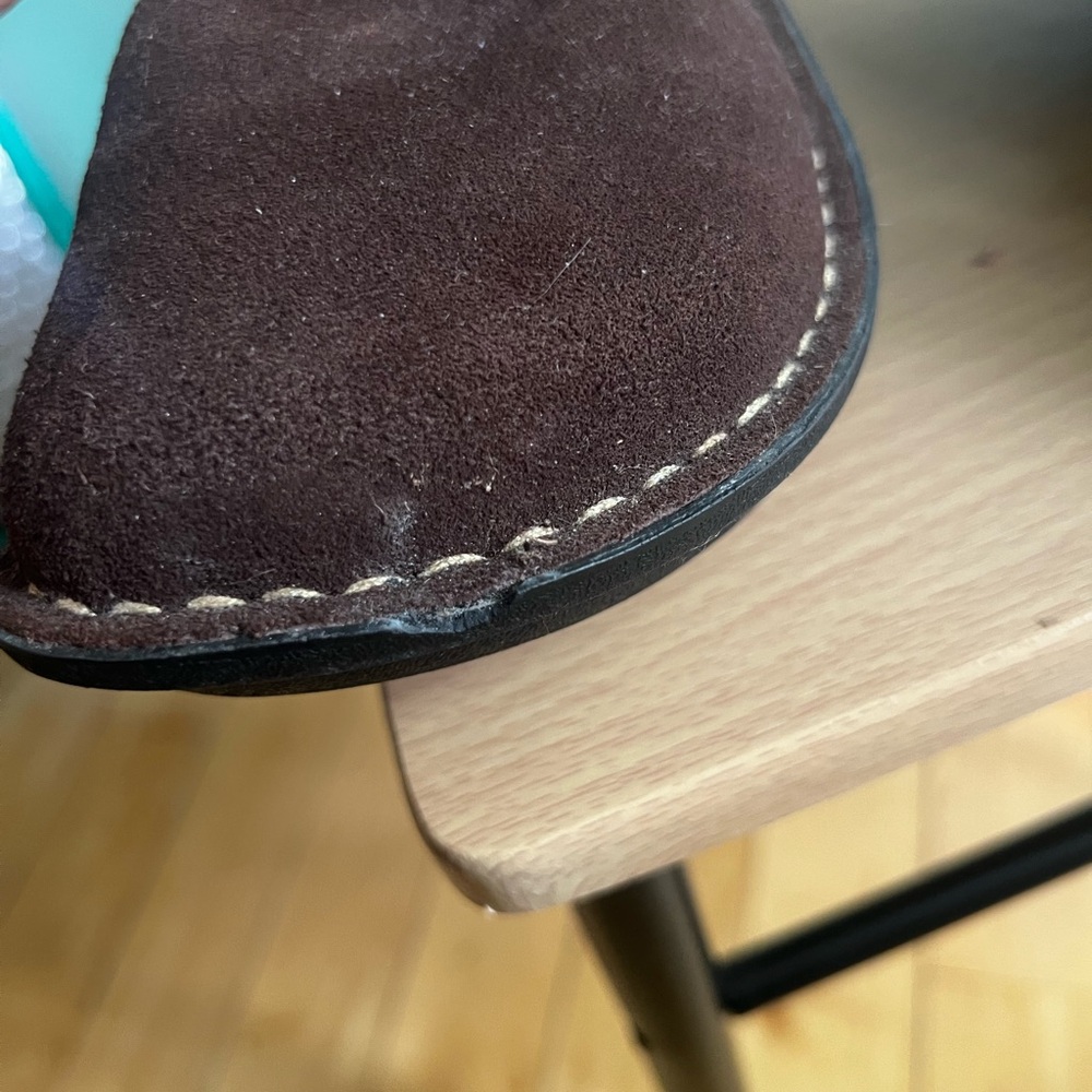 Alegria Brown Suede Mary Jane Clogs with fury inside (38) - Picture 9 of 11